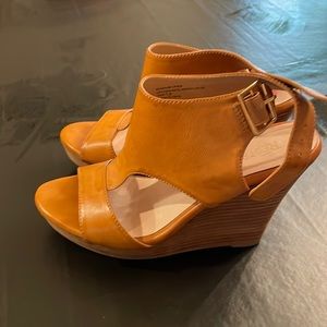 Brown wedge heel